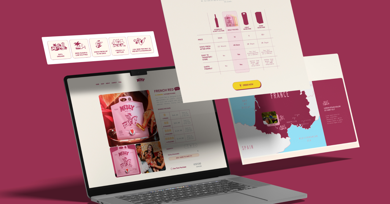 A banner that shows new product detail pages