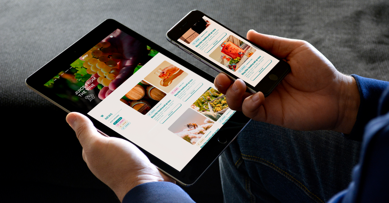 A banner that shows the blog page